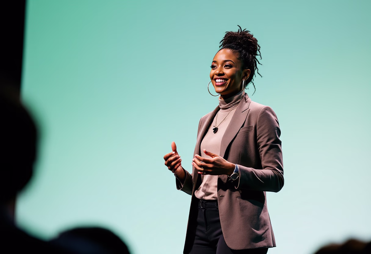 guest speaker at a legal tech conference